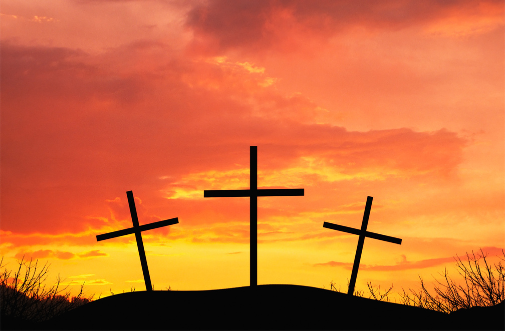 Three Crosses on Top of a Hill