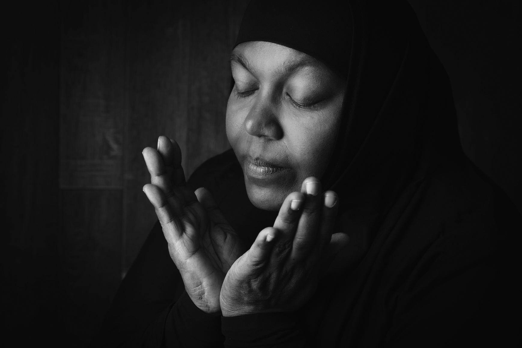 African Muslim Woman in Prayer