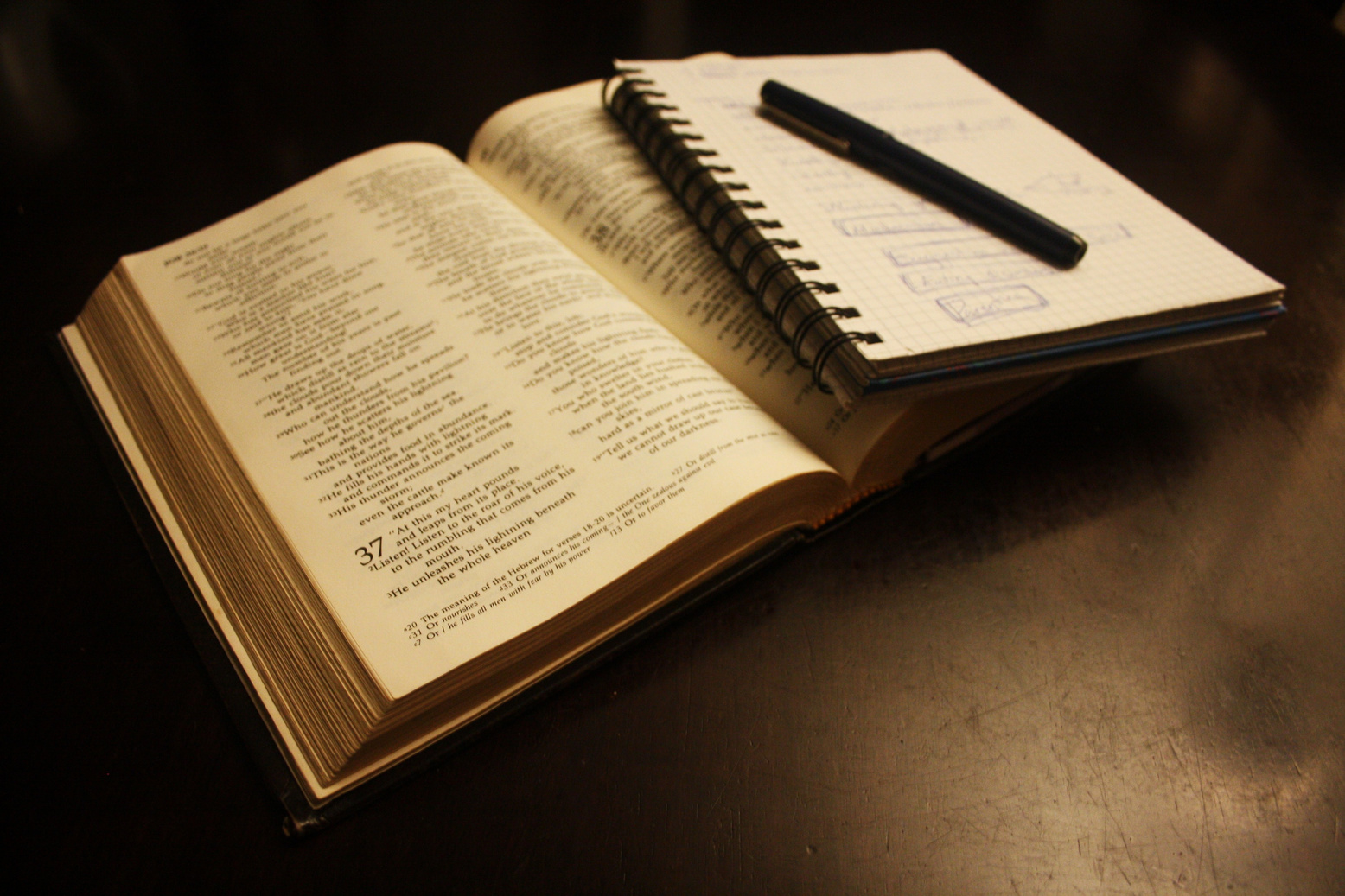 Book Opened on a Table